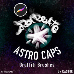 Procreate ASTRO CAPS Graffiti Brushes